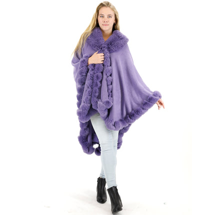 SOLID COLOR FUR SHAWL SW3719-1 (3PC)