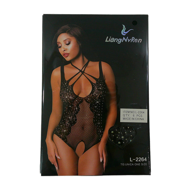 RHINESTONE BODY STOCKING L2264 (12PC)