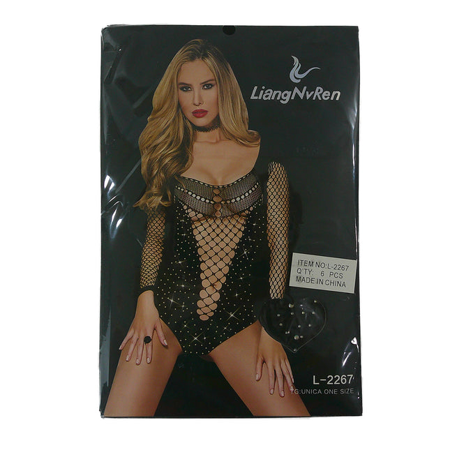 RHINESTONE BODY STOCKING L2267 (12PC)