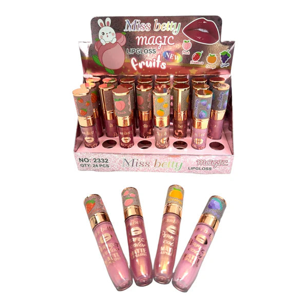 MISS BETTY MAGIC FRUITS LIP GLOSS LC2332 (24PC)