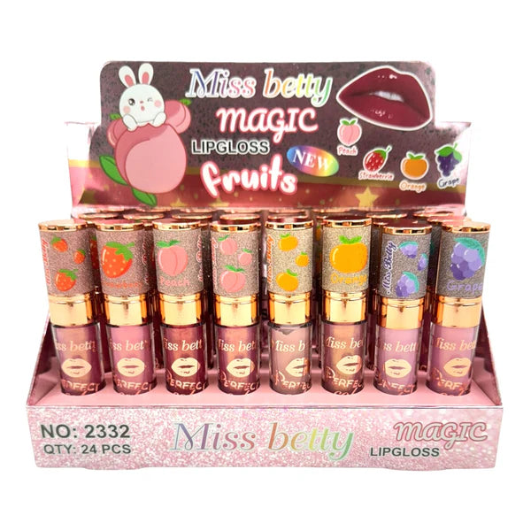 MISS BETTY MAGIC FRUITS LIP GLOSS LC2332 (24PC)