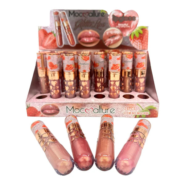 MOC ALLURE STRAWBERRY GLITTER LIP GLOSS LC4401-10 (24PC)