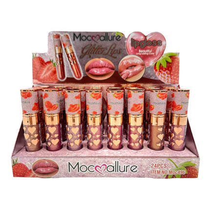 MOC ALLURE STRAWBERRY GLITTER LIP GLOSS LC4401-10 (24PC)