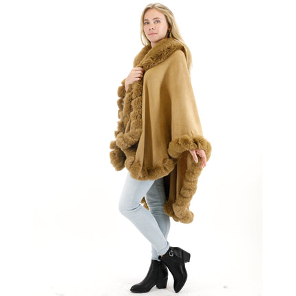 SOLID COLOR FUR SHAWL SW3719-1 (3PC)