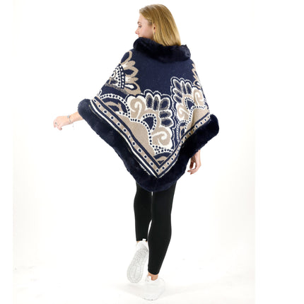 PATTERN FAUX FUR PONCHO P4031 (12PC)