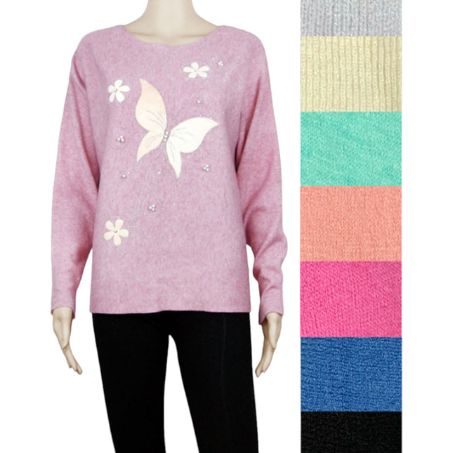 KNITTED BUTTERFLY SWEATER 3452 (8PC)