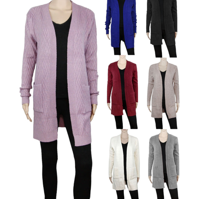 KNITTED POCKET CARDIGAN P178 (8PC)