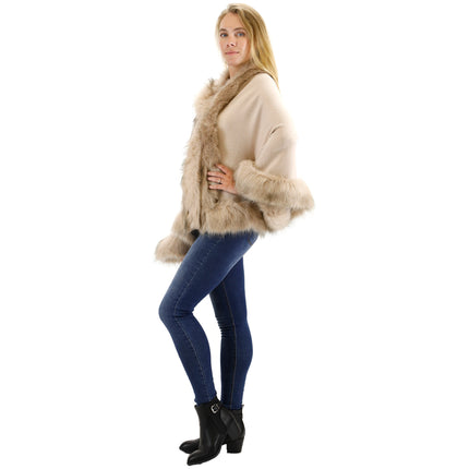 FUR SHORT LENGTH SHAWL SH923 (6PC)