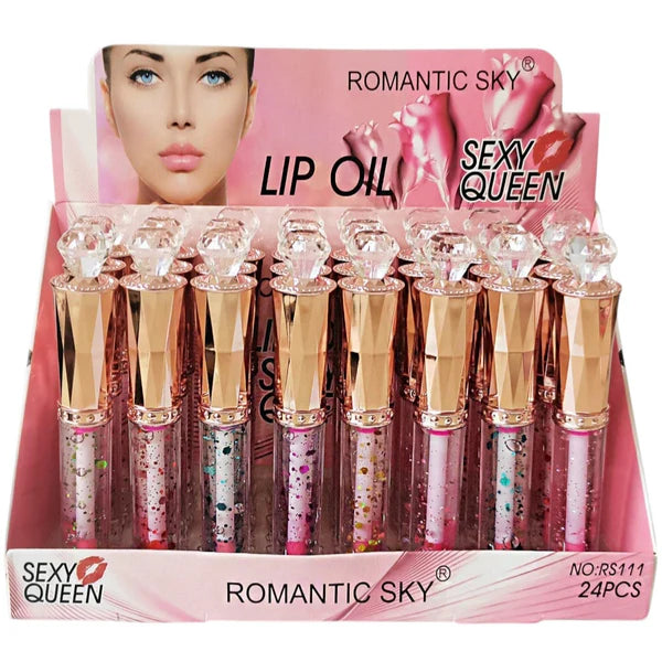 ROMANTIC SKY GLITTER LIP OIL RS111 (24PC)