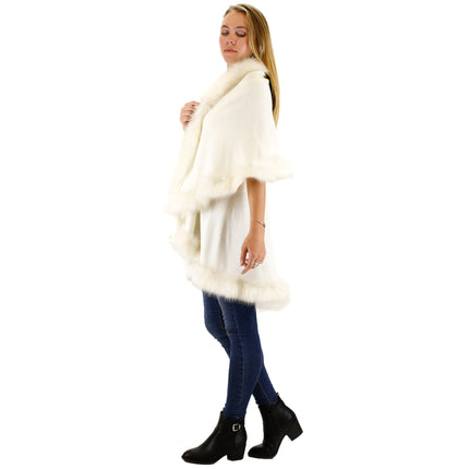 FUR DOUBLE LAYER PONCHO SH920 (6PC)