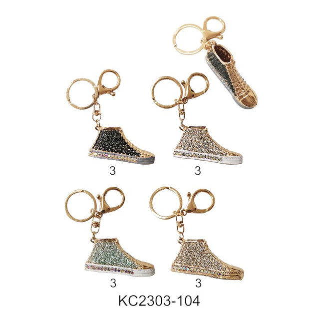 RHINESTONE SNEAKERS KEY CHAIN KC2303-104 (12PC)