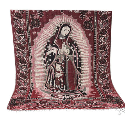 METALLIC PASHMINA OUR LADY OF GUADALUPE SCF3719-28 (12PC)