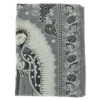 METALLIC PASHMINA OUR LADY OF GUADALUPE SCF3719-28 (12PC)