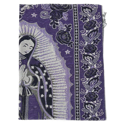 METALLIC PASHMINA OUR LADY OF GUADALUPE SCF3719-28 (12PC)