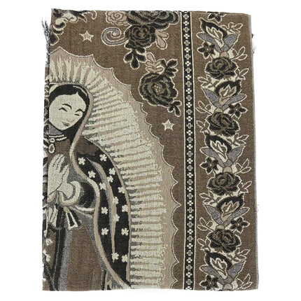 METALLIC PASHMINA OUR LADY OF GUADALUPE SCF3719-28 (12PC)