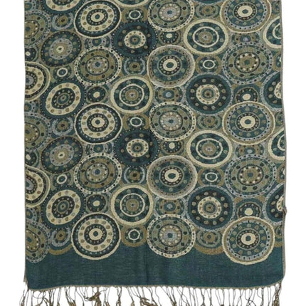 METALLIC PASHMINA CIRCLE PATTERN SCF3719-35 (12PC)