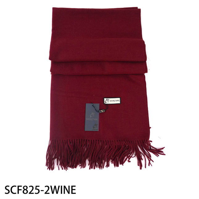 CASHMERE FEEL PLAIN SCARVES SCF825 (6PC)