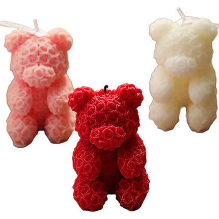 BEAR ROSE SCENTED CANDLE SS41106-33 (12PC)