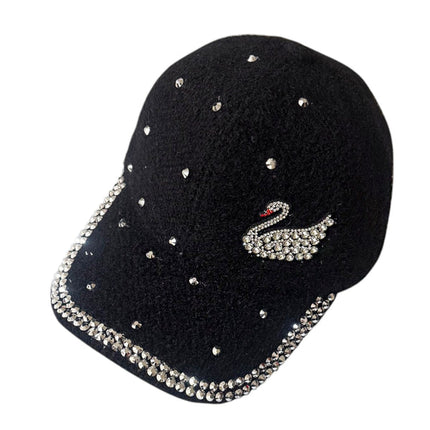 BLIING RHINESTONE SWAN BASEBALL CAP SS41128-26 (12PC)