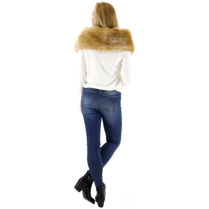 FUR FOX SHAWL NARROW P7240 (3PC)