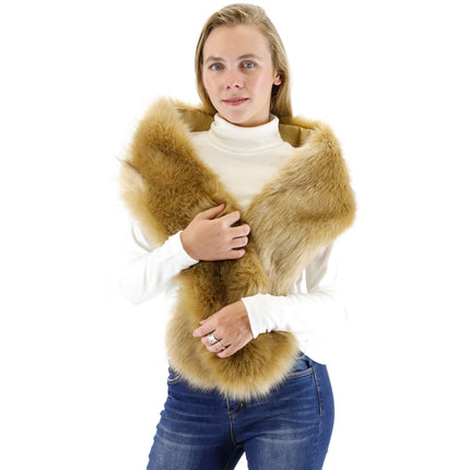 FUR FOX SHAWL NARROW P7240 (3PC)