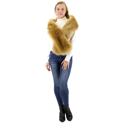 FUR FOX SHAWL NARROW P7240 (3PC)