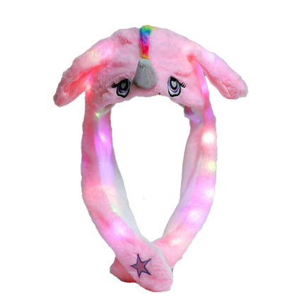 CUTE UNICORN MOVING EAR LED LIGHT BEANIE HA1215-6D (12PC)