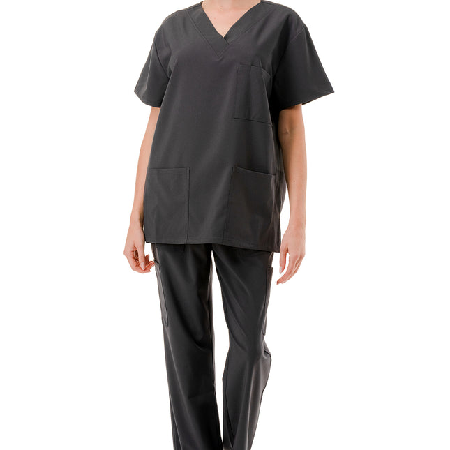 WOMEN'S SCRUBS MEDICAL NURSING UNIFORM SET UN0147DG (MIN 6 SET)