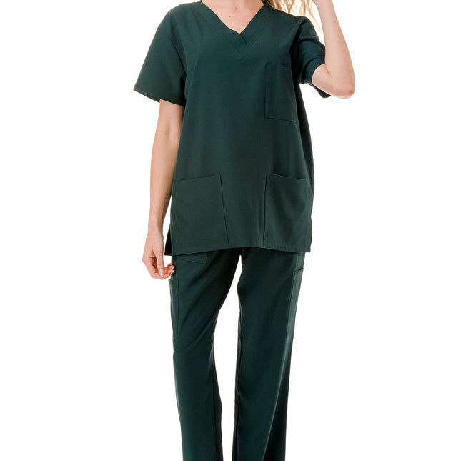 WOMEN'S SCRUBS MEDICAL NURSING UNIFORM SET UN0147HG (MIN 6 SET)