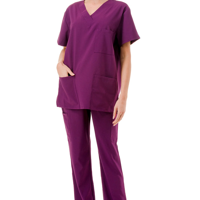 WOMEN'S SCRUBS MEDICAL NURSING UNIFORM SET UN0147PP (MIN 6 SET)