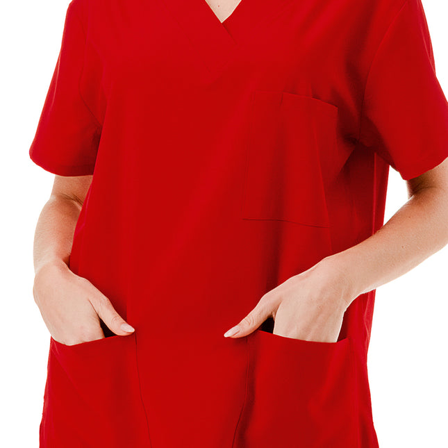 WOMEN'S SCRUBS MEDICAL NURSING UNIFORM SET UN0147RD (MIN 6 SET)