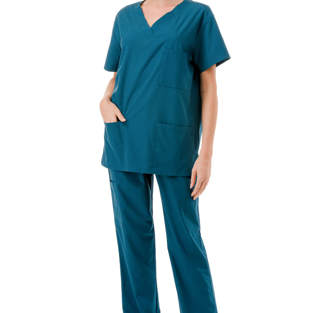 WOMEN'S SCRUBS MEDICAL NURSING UNIFORM SET UN0147TL (MIN 6 SET)