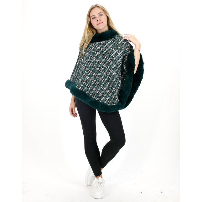 CHECK PATTERN FUR PONCHO 4068 (1PC)