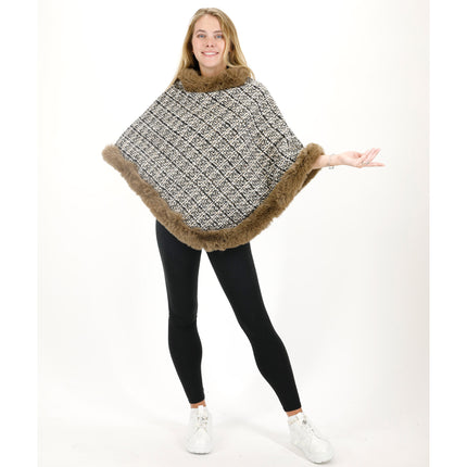 CHECK PATTERN FUR PONCHO 4068 (1PC)