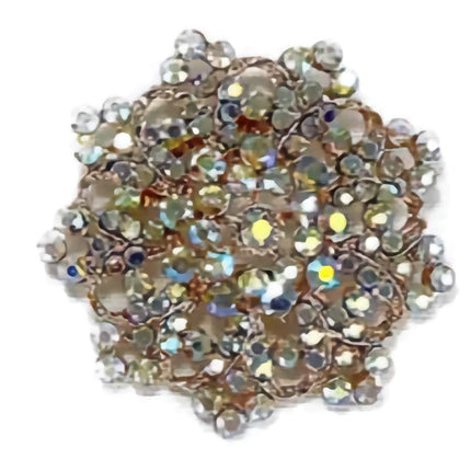 RHINESTONE FLOWER BROOCH BC0427-9 (12PC)