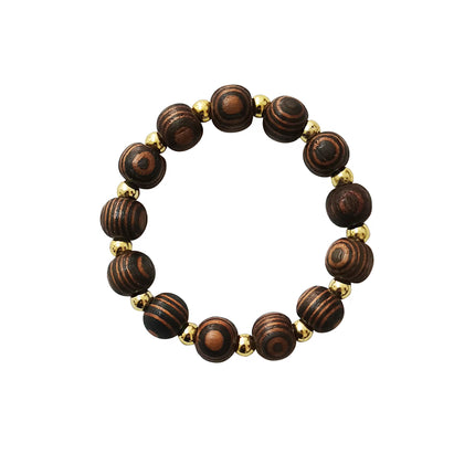 WOODEN BALL BRACELET BR2908-18 (12PC)