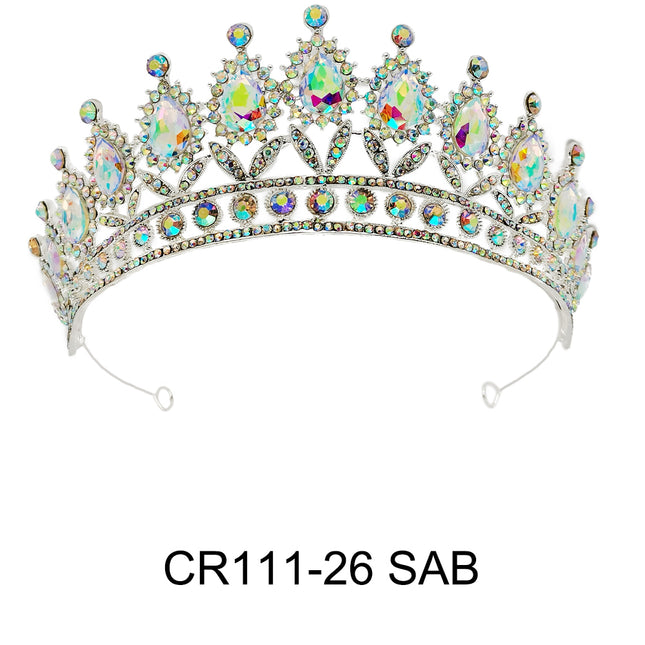 CRYSTAL TIARA CROWN CR111-26 (1PC)