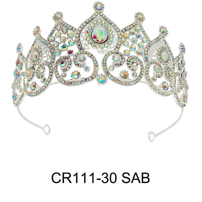 CRYSTAL TIARA CROWN CR111-30 (1PC)