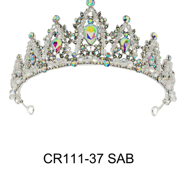 CRYSTAL TIARA CROWN CR111-37 (1PC)