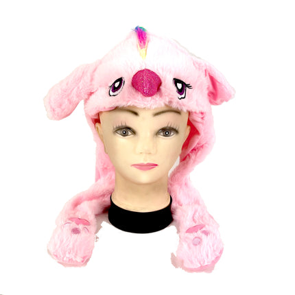 CUTE UNICORN MOVING EAR LED LIGHT BEANIE HA1215-6D (12PC)